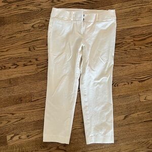 LOFT White Marisa Cropped Pants